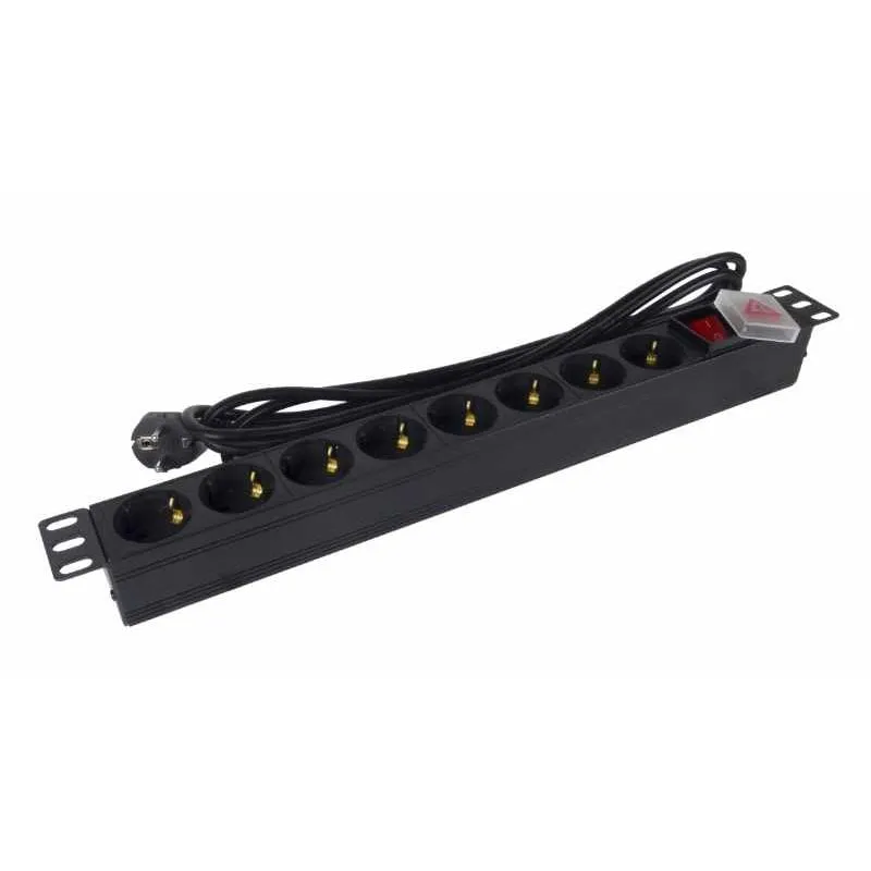 Phasak BNS 1520 Multipresa con interruttore 8 prese di corrente 3 m Nero - immagine 1