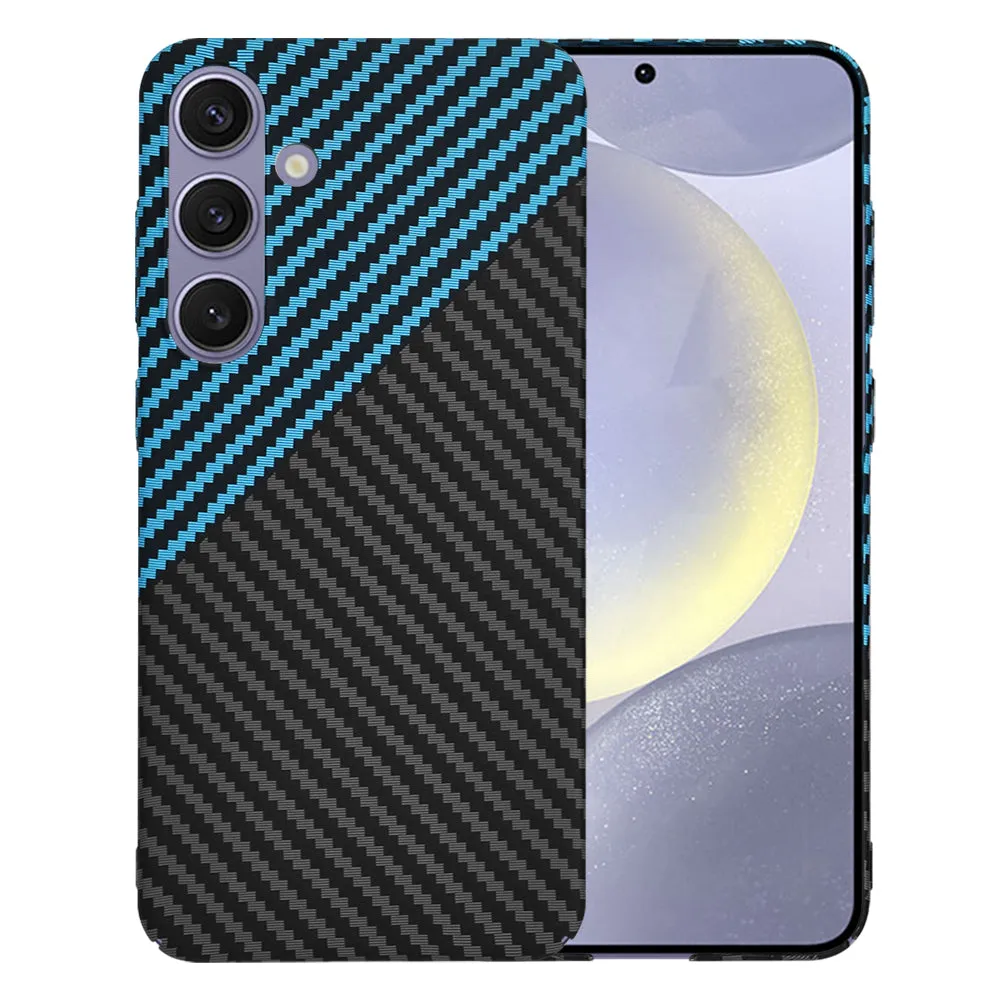 Custodia per Samsung Galaxy S24+ S926, Techsuit, Carbonite FiberShell, Nero Bleu - immagine 1