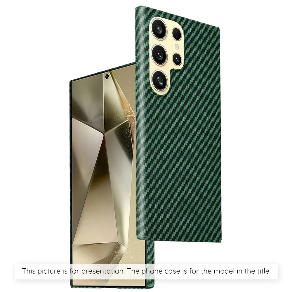 Custodia per Samsung Galaxy S24+ S926, Techsuit, Carbonite FiberShell, Verde - immagine 1