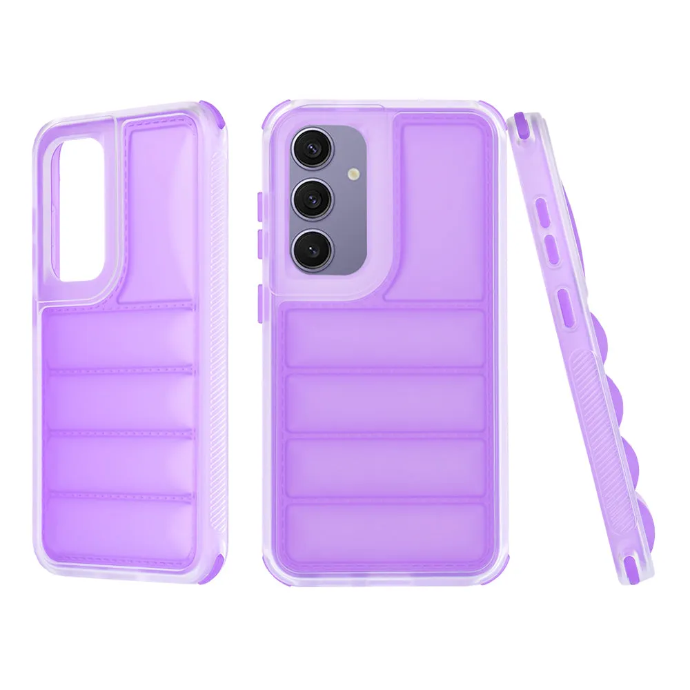 Custodia per Samsung Galaxy S24+ S926, Techsuit, Wave Shield, Viola - immagine 1
