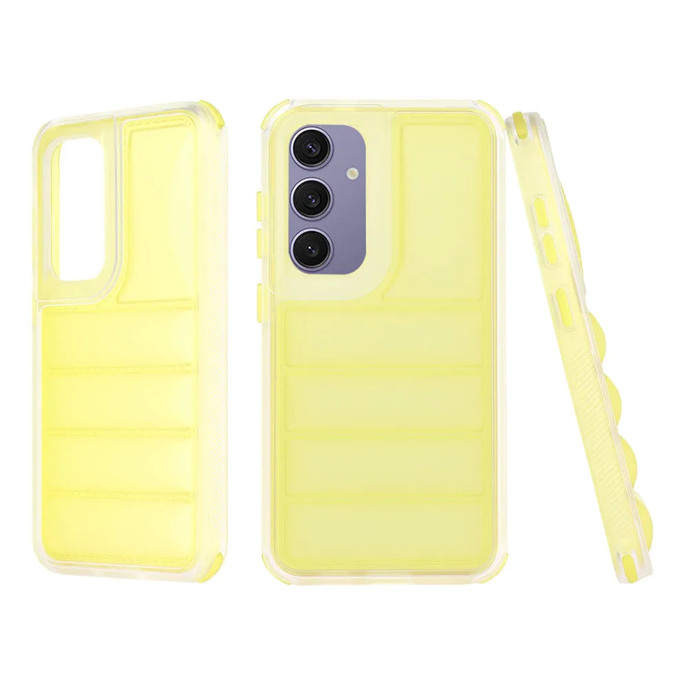 Custodia per Samsung Galaxy S24+ S926, Techsuit, Wave Shield, Gialla - immagine 1