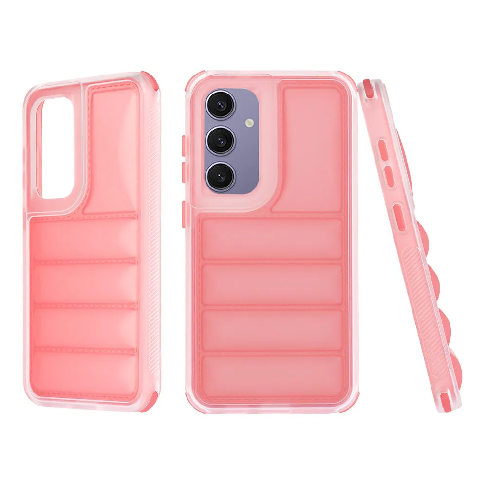 Custodia per Samsung Galaxy S24+ S926, Techsuit, Wave Shield, Rossa - immagine 1