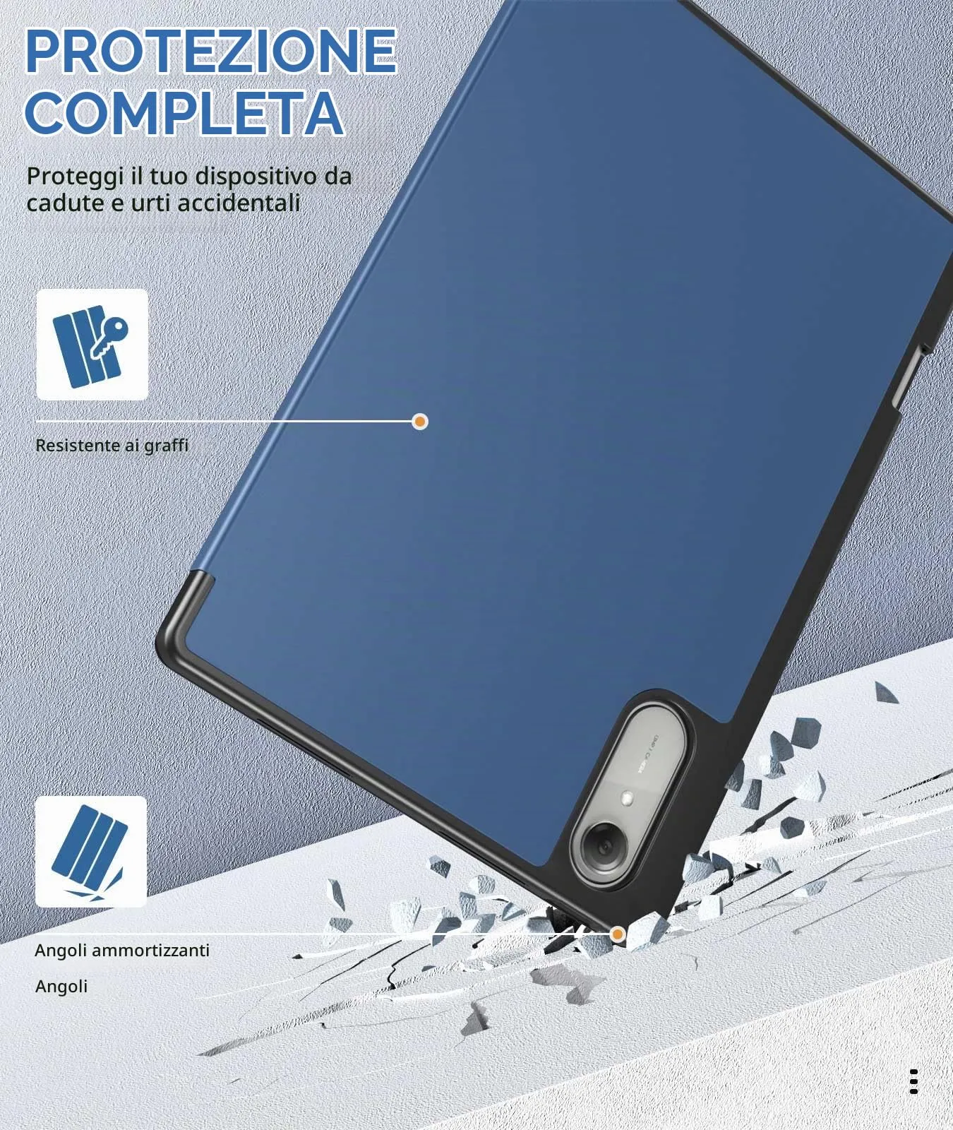 MoKo Cover per Lenovo Idea Tab Pro Gen 2 13" con Porta Penna, Blu Marino - immagine 5