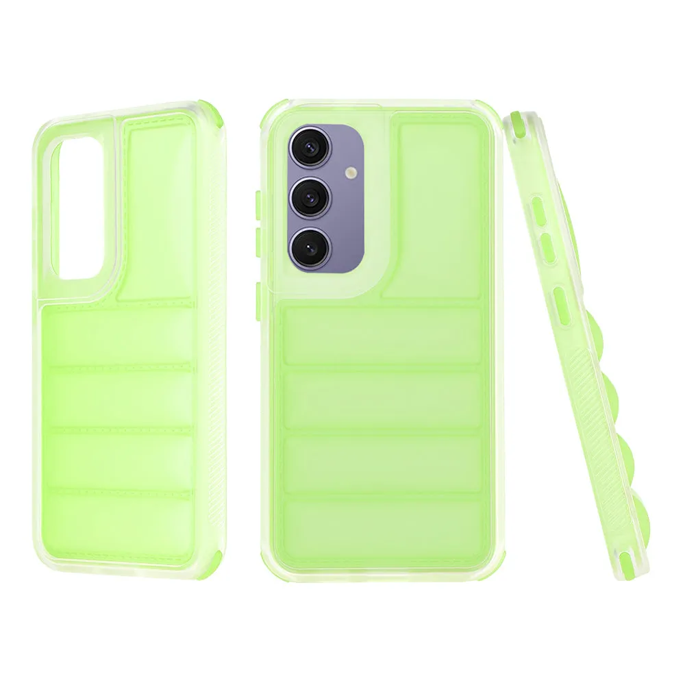 Custodia per Samsung Galaxy S24+ S926, Techsuit, Wave Shield, Verde - immagine 1