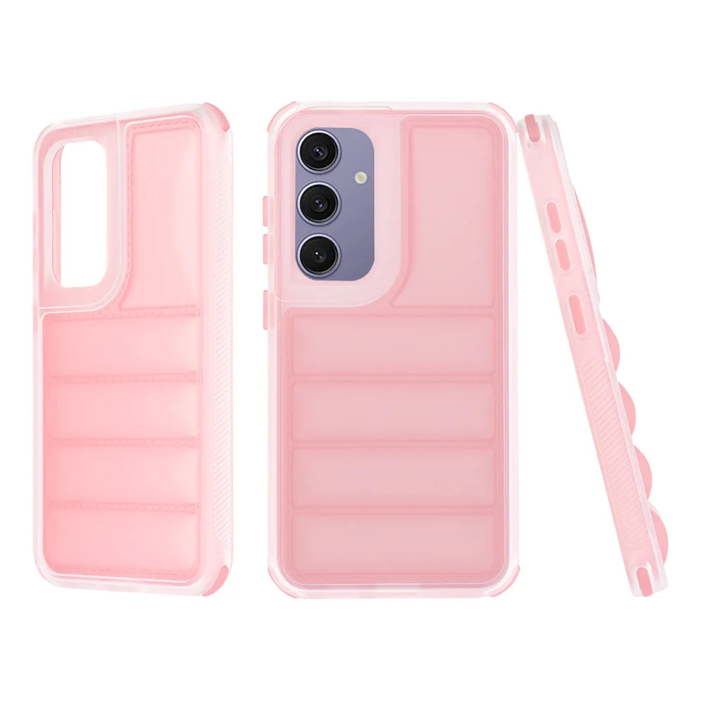Custodia per Samsung Galaxy S24+ S926, Techsuit, Wave Shield, Rosa - immagine 1