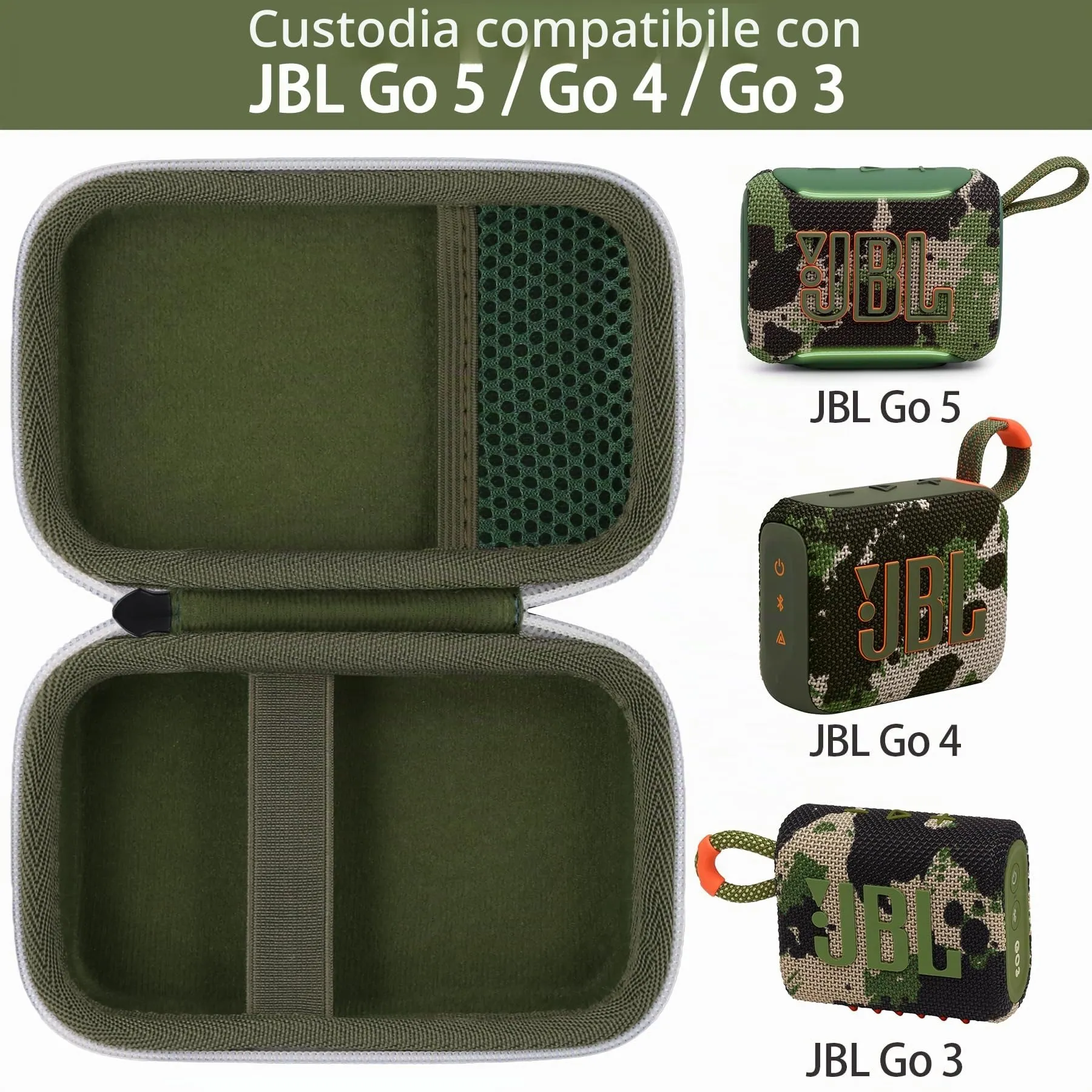 co2CREA Custodia Compatibile con JBL Go5/ 4/3 Altoparlante Bluetooth - immagine 2