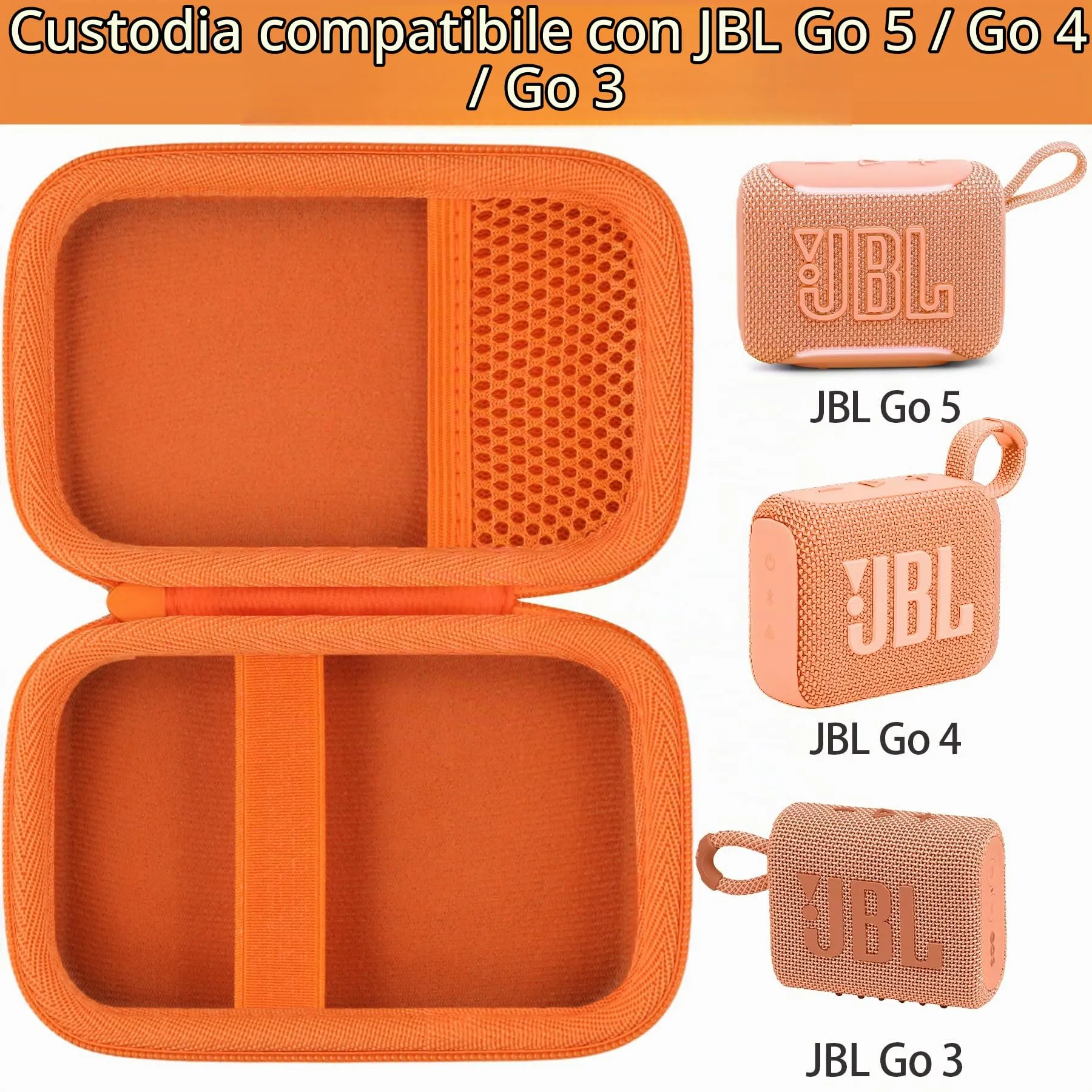 co2CREA Custodia Compatibile con JBL Go5/ 4/3 Altoparlante Bluetooth - immagine 2