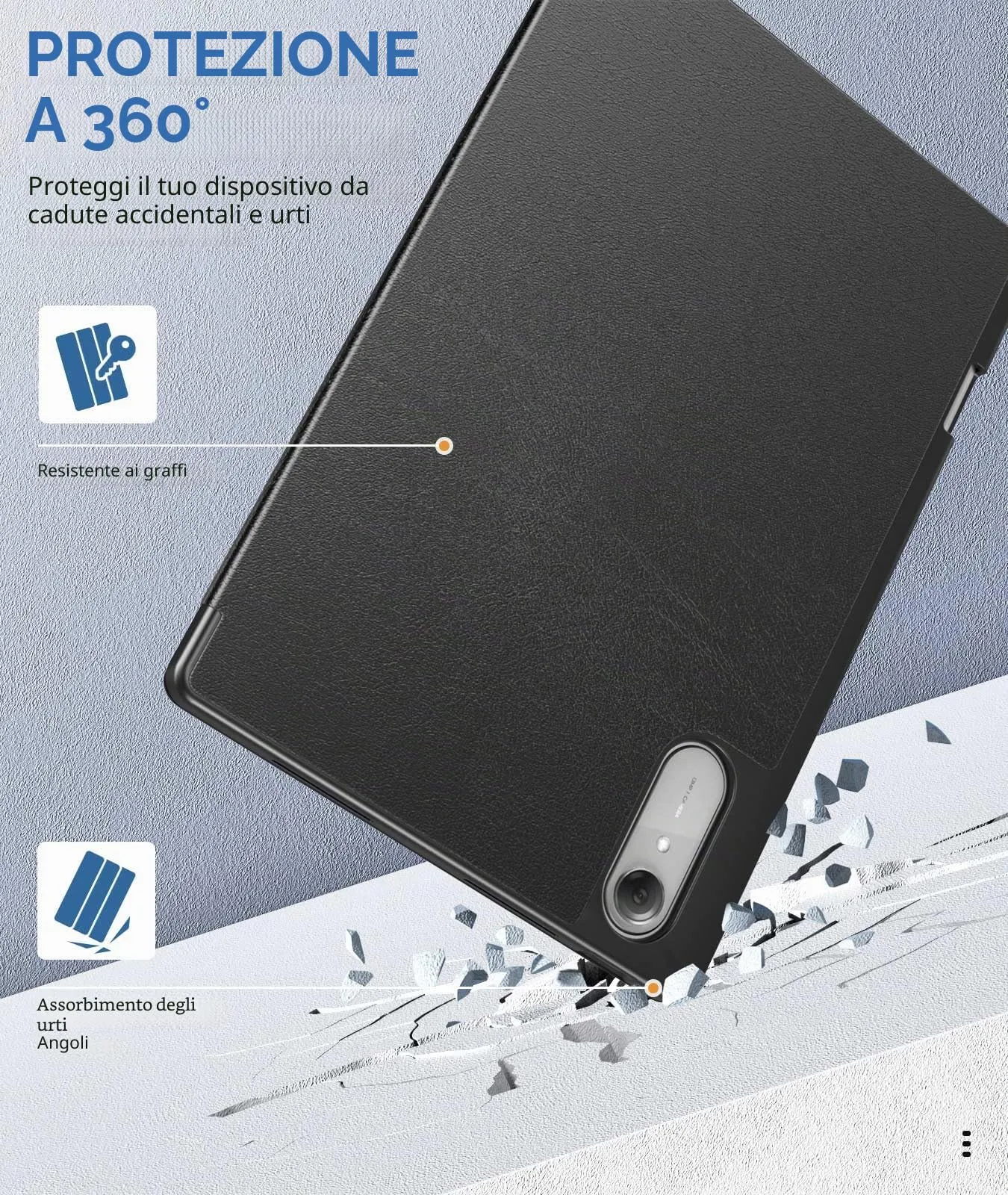 MoKo Cover per Lenovo Idea Tab Pro Gen 2 13" con Porta Penna, Nero - immagine 5