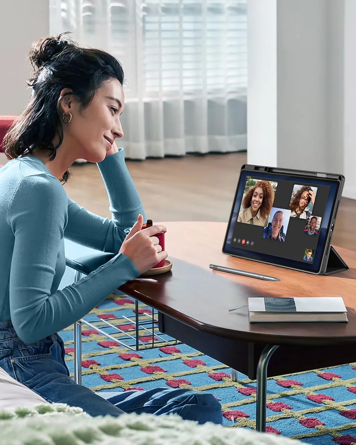 MoKo Cover per Lenovo Idea Tab Pro Gen 2 13" con Porta Penna, Nero - immagine 7