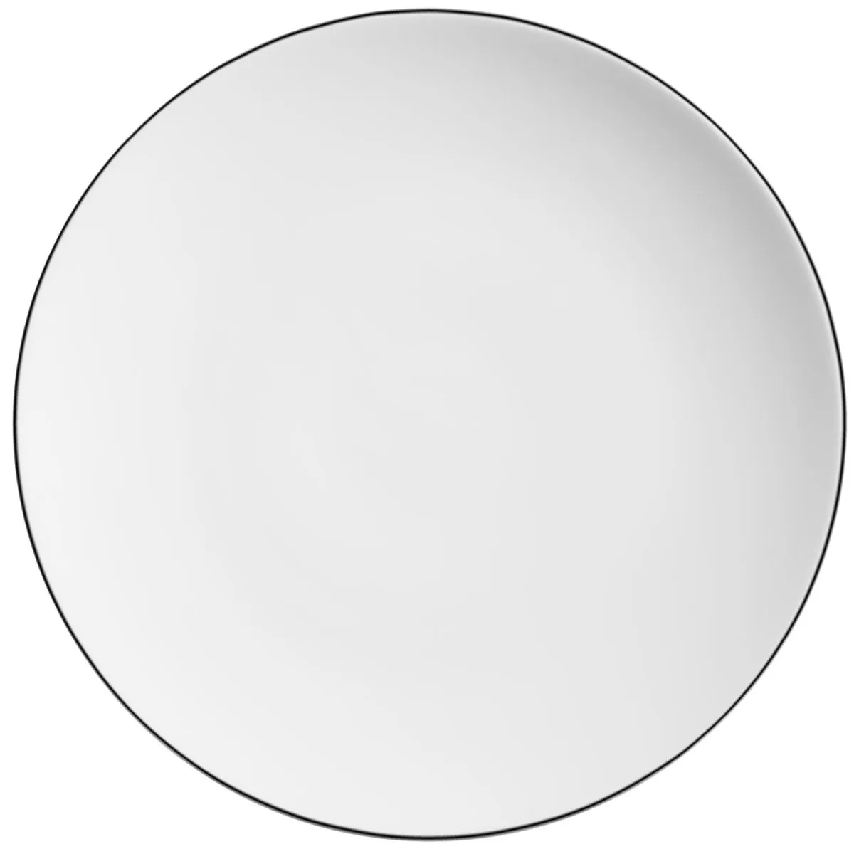 4x VEGA Piatto Bellino piano; 31 cm (Ø); bianco/nero; rotonda; 4 pz. / Pacco - immagine 1