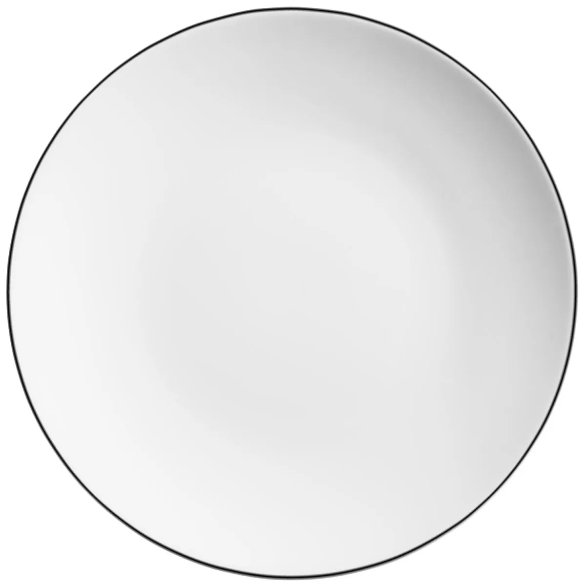 6x VEGA Piatto Bellino piano; 21 cm (Ø); bianco/nero; rotonda; 6 pz. / Pacco - immagine 1