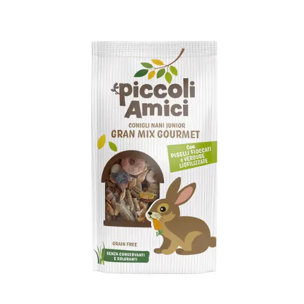Piccoli Amici Gran Mix Gourmet per Conigli Nani Junior 500 gr - Mangime per conigli - immagine 1