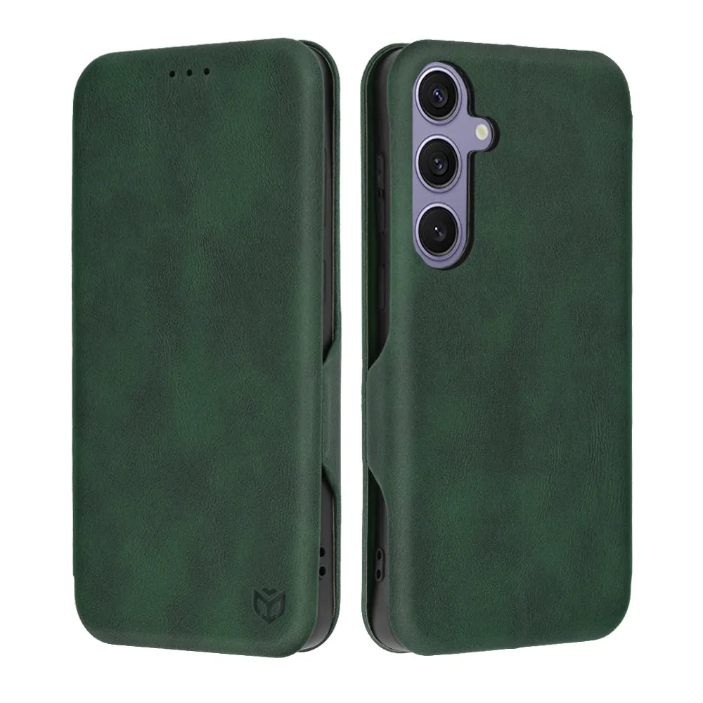 Custodia per Samsung Galaxy S24+ S926, Techsuit, Safe Wallet Plus, Verde - immagine 1