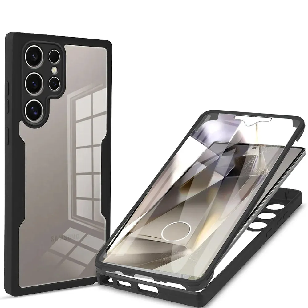 Custodia per Samsung Galaxy S24 Ultra S928, Techsuit, ColorVerse 360, Nera - immagine 1