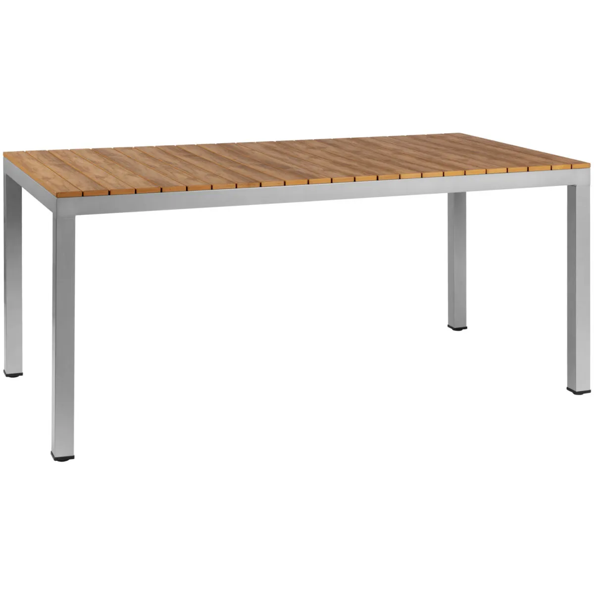 PULSIVA Tavolo da esterno Resistance; 160x80x73 cm (LxLxH); Piano tavolo marrone, struttura grigio; rettangolare - immagine 1