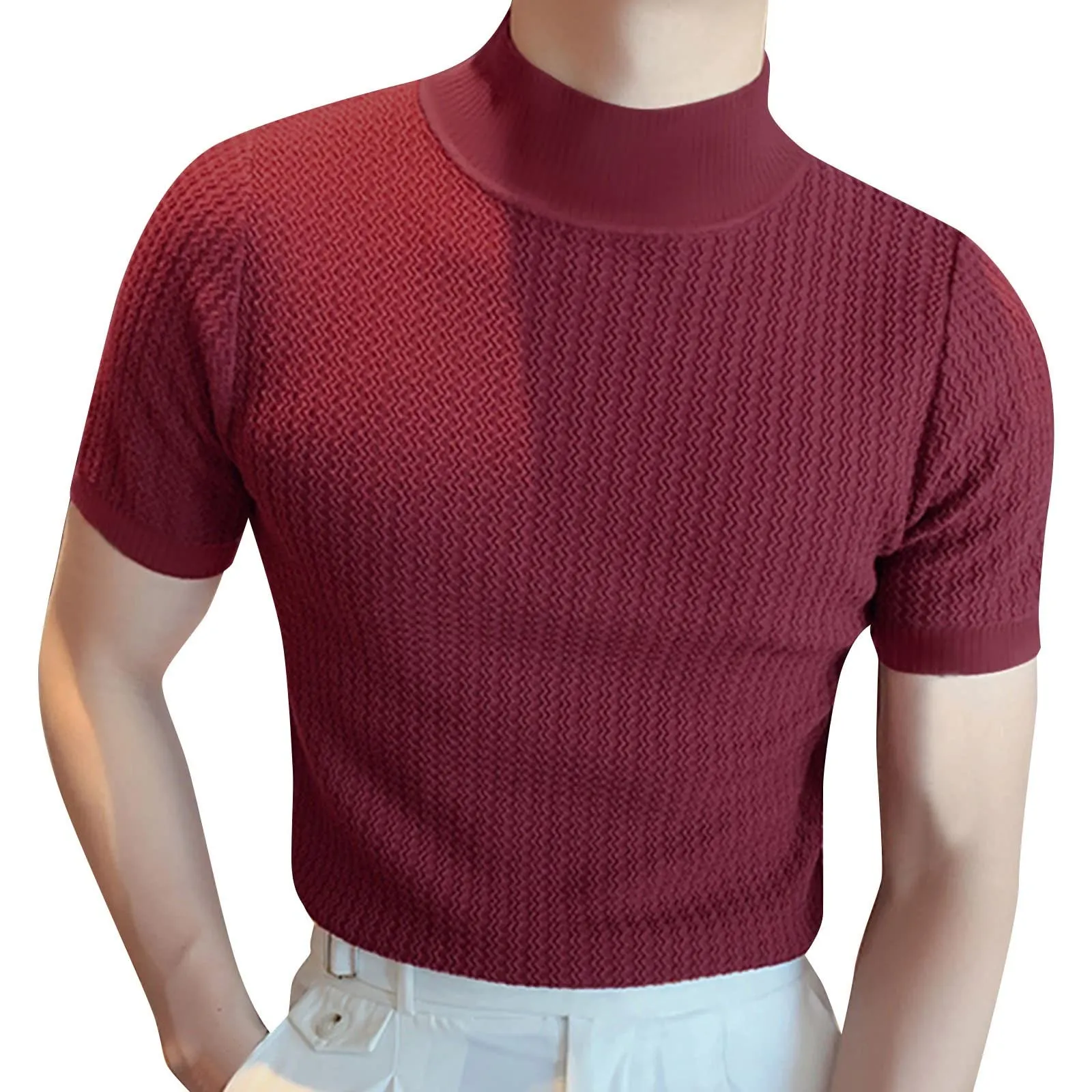Duohropke Magliette Sportive da Uomo con Scollo a V Maniche Corte Muscolare Gym Sport Stringer Crop Top Baggy Workout T-shirt Bodybuilding Fitness Canottiere Estive da Spiaggia Sottovesti Casual, 02 - immagine 1
