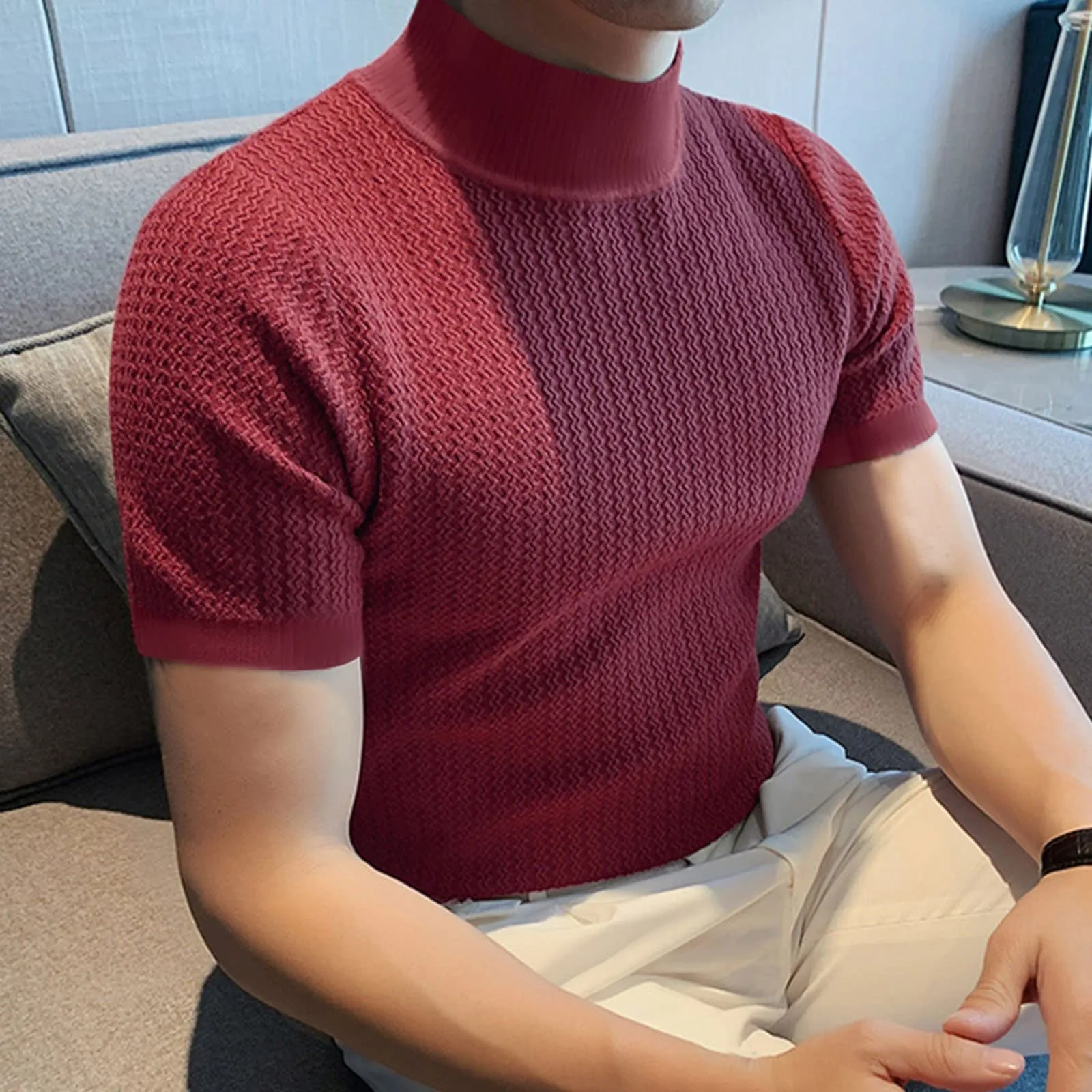 Duohropke Magliette Sportive da Uomo con Scollo a V Maniche Corte Muscolare Gym Sport Stringer Crop Top Baggy Workout T-shirt Bodybuilding Fitness Canottiere Estive da Spiaggia Sottovesti Casual, 02 - immagine 4
