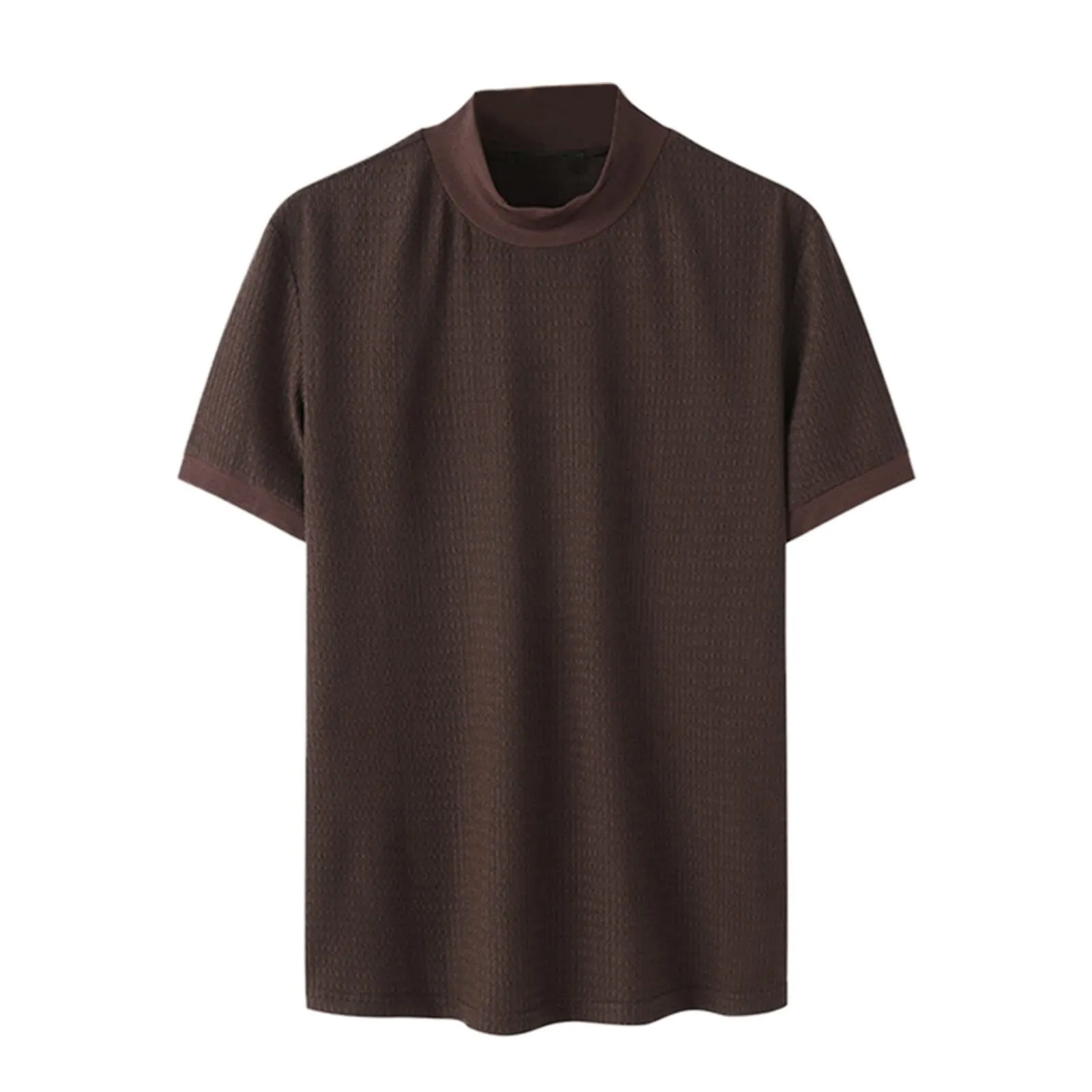 Duohropke Canottiera sportiva da uomo a collo alto, senza maniche, per palestra, sport, crop, per allenamento, bodybuilding, fitness, ascelle, estive, spiaggia, per il tempo libero, 02 marrone., XXL - immagine 5