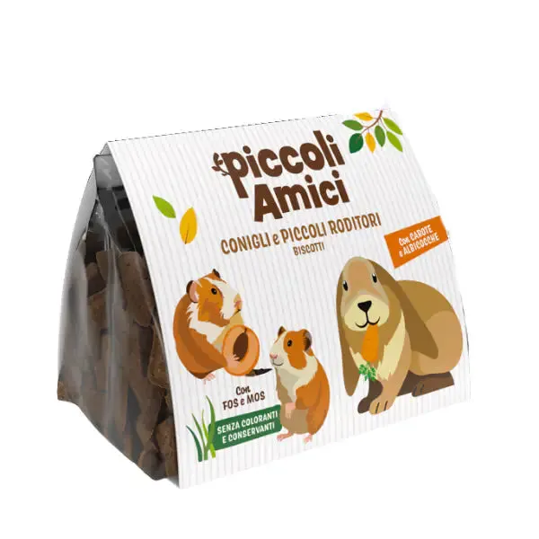 Piccoli Amici Biscotti per conigli e roditori 100 gr Carote e albicocche - Mangime per conigli - immagine 1