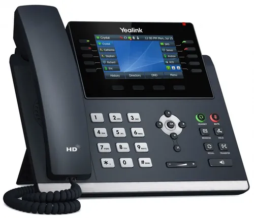 Yealink Telefono Voip 2xlan Gigabit, Display A Colori 4,3, 1xrj9, 16 Linee Sip SIP-T46u - immagine 1