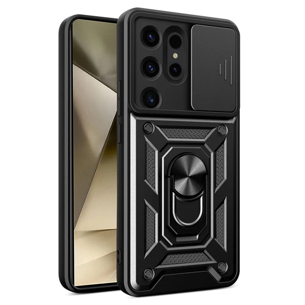 Custodia per Samsung Galaxy S24 Ultra S928, Techsuit, CamShield, Nera - immagine 1