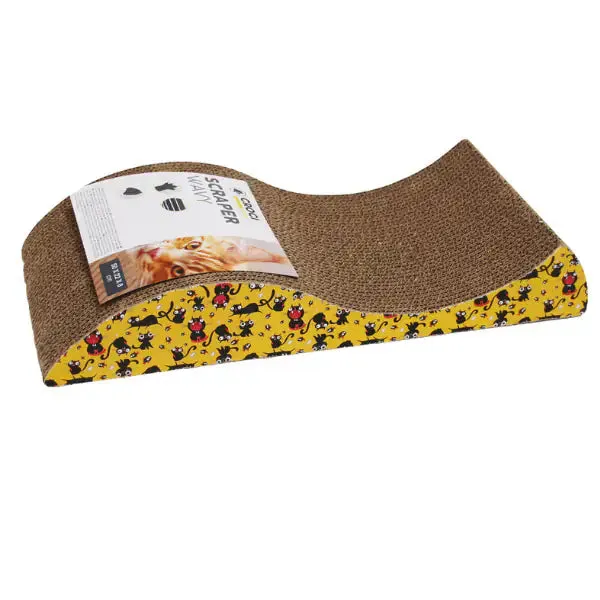 Tiragraffi Cartone Wavy Croci Misura 45x22x8 cm - Tiragraffi gatto - immagine 1