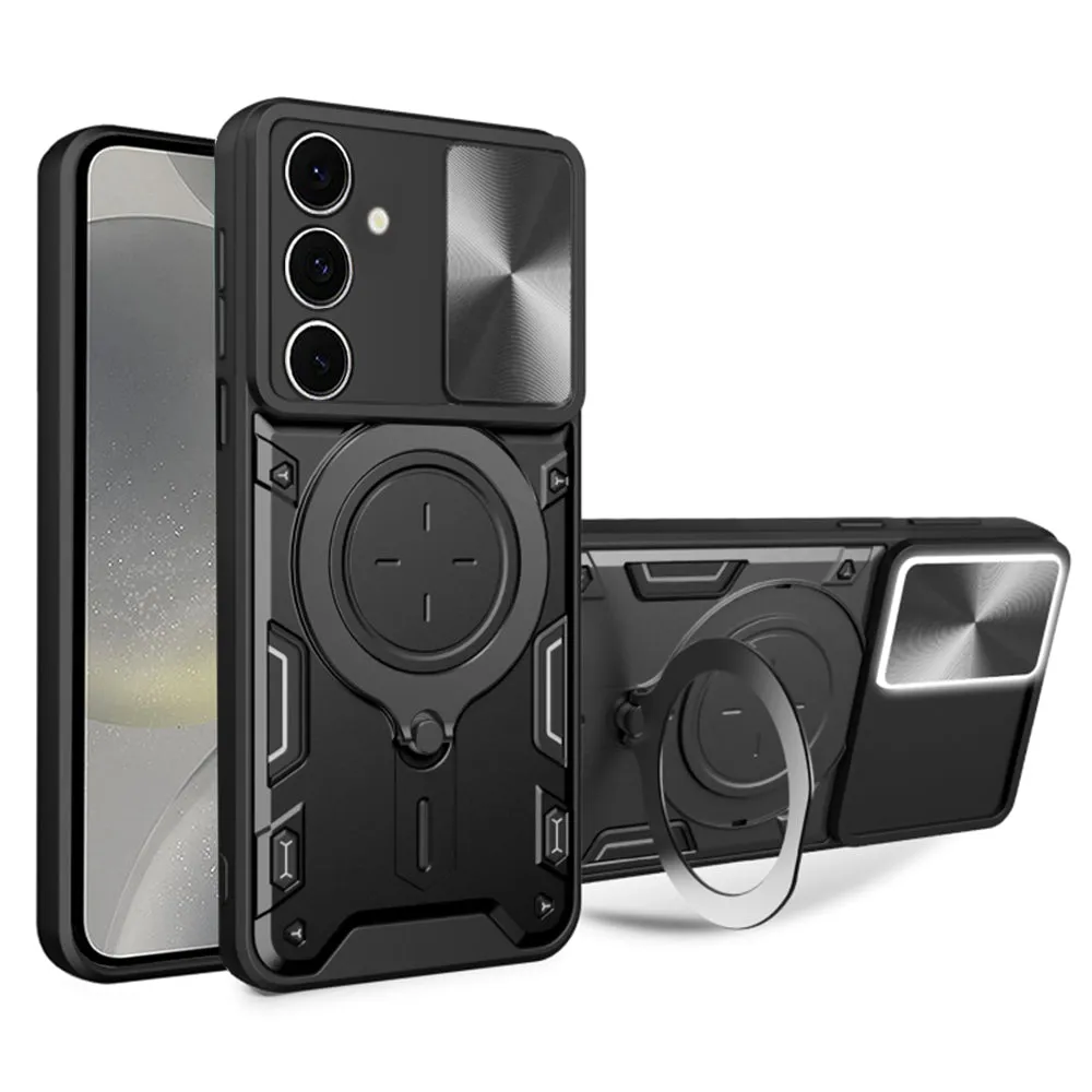 Custodia per Samsung Galaxy S24 S921, Techsuit, CamGuard Pro, Nera - immagine 1