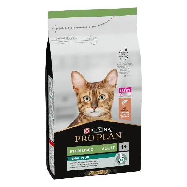 Purina Pro Plan Renal Plus Sterilised Adult 1+ con Salmone 1,5 kg - Croccantini per gatti - immagine 1