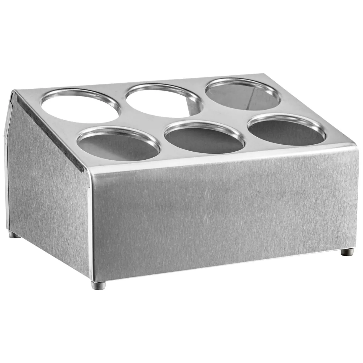 PULSIVA Portaposate Steel 6 scomparti; 38x29.5x21 cm (LxLxH); argento - immagine 1