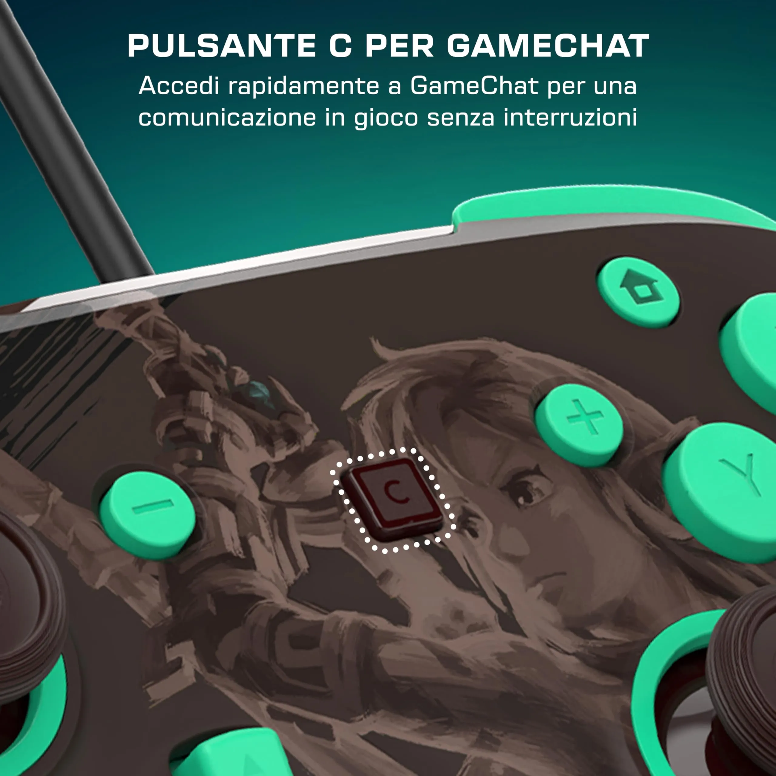Turtle Beach Rematch Controller con cavo: Legend of Zelda Nintendo Switch 2 - immagine 8