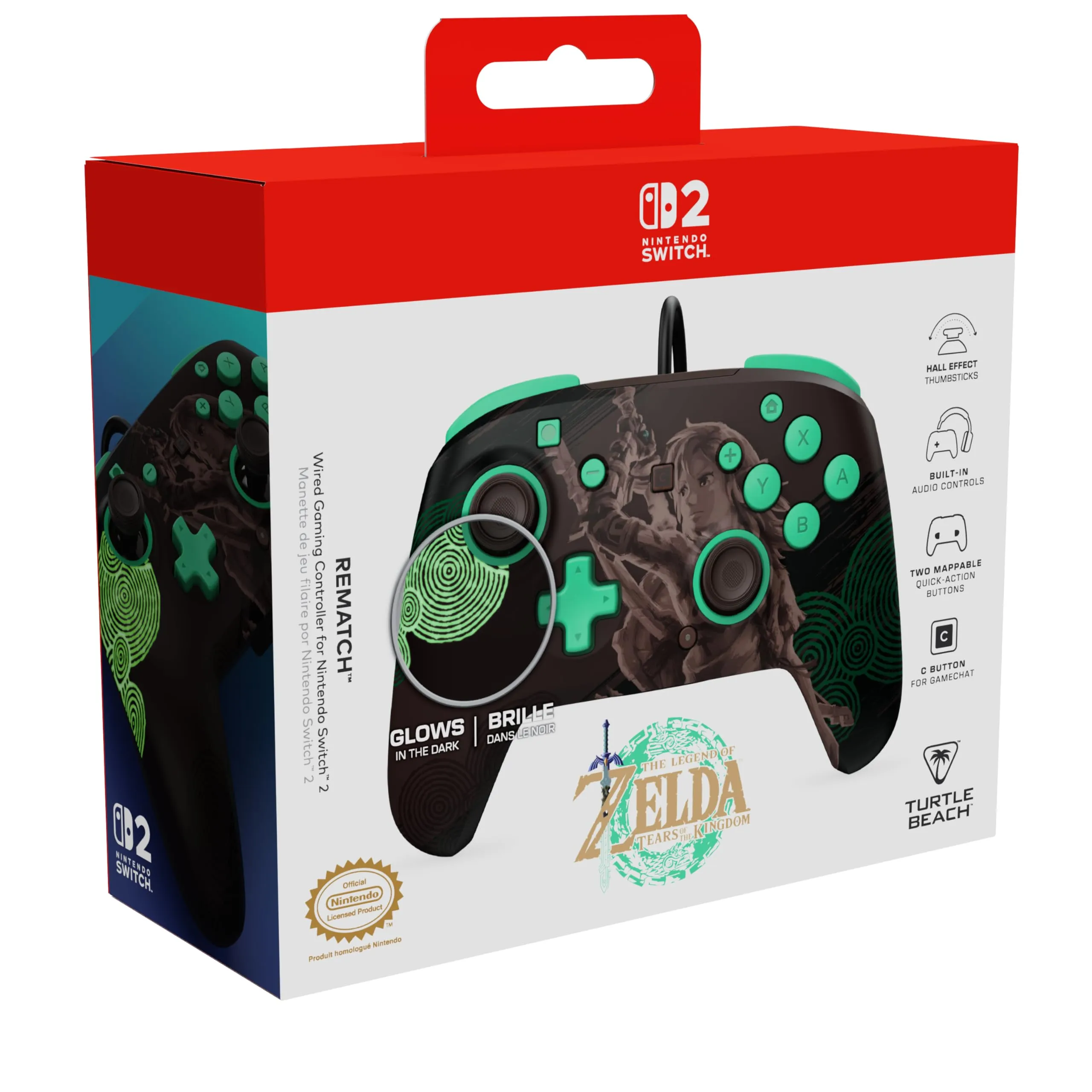 Turtle Beach Rematch Controller con cavo: Legend of Zelda Nintendo Switch 2 - immagine 12