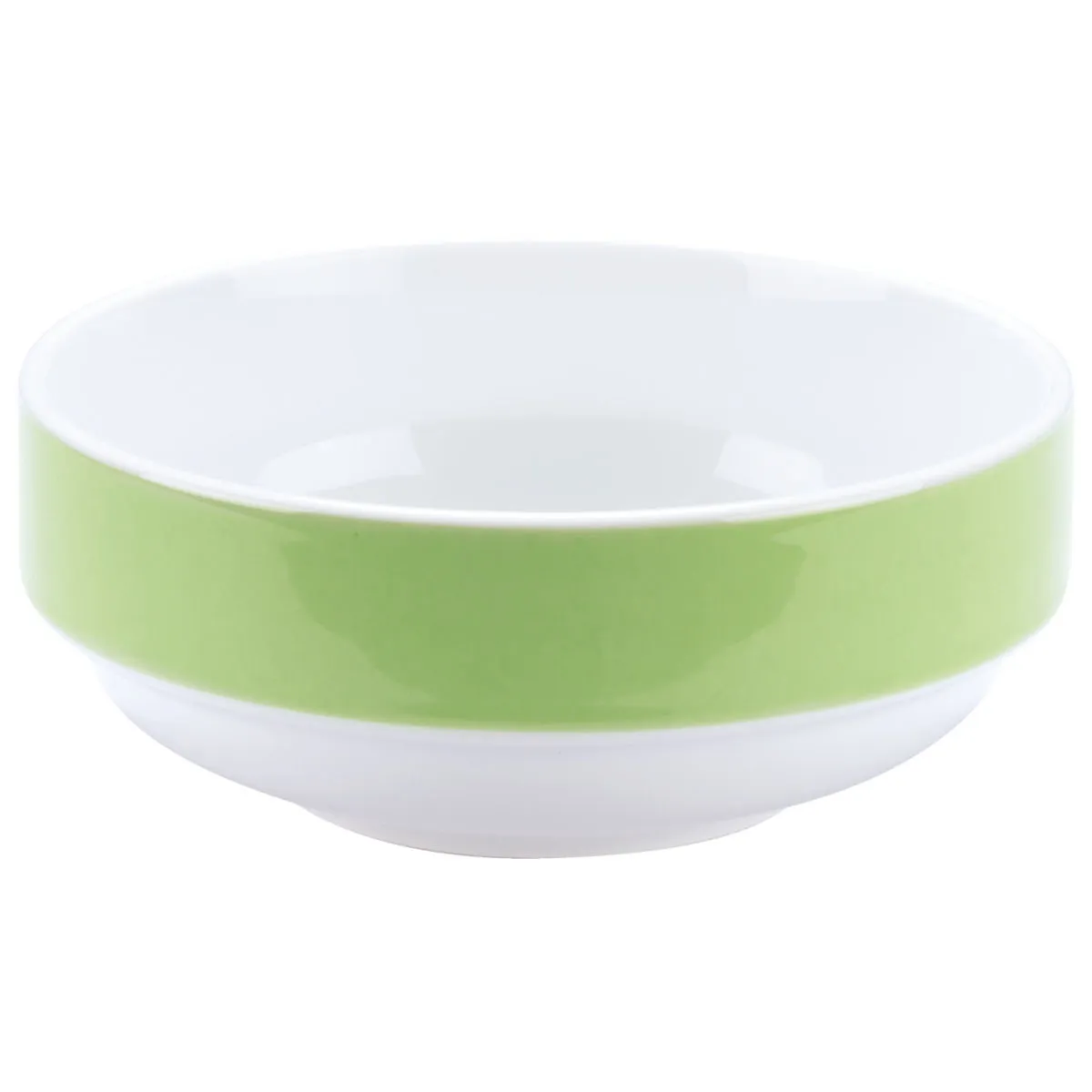 6x PULSIVA Ciotola Multi-Color; 302 ml, 12.3x5.2 cm (ØxH); bianco/verde; 6 pz. / Pacco - immagine 1