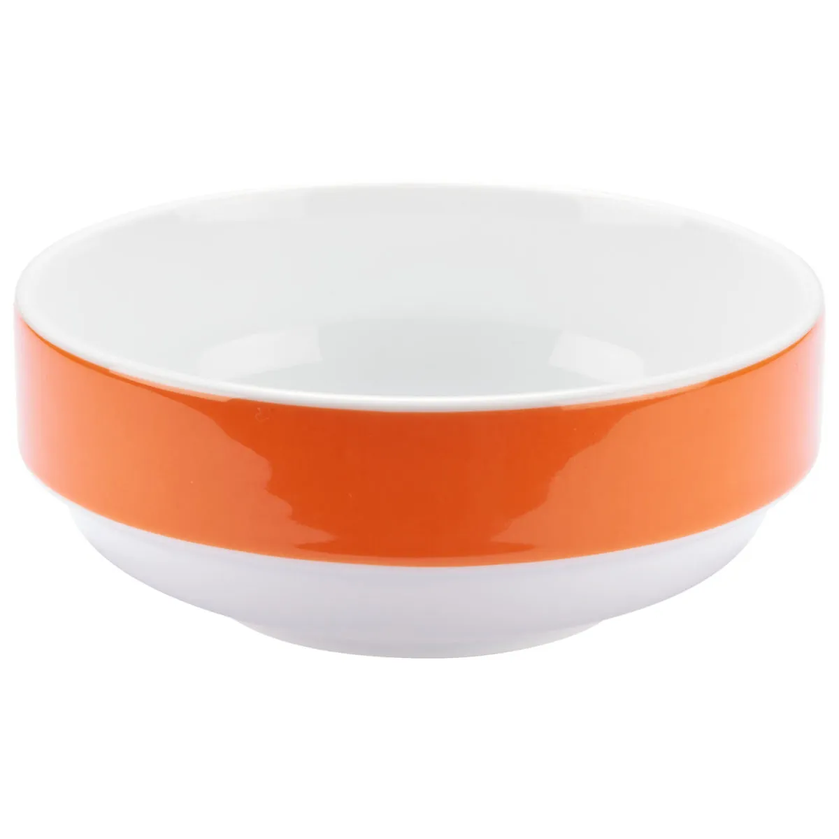 6x PULSIVA Ciotola Multi-Color; 302 ml, 12.3x5.2 cm (ØxH); bianco/arancione; 6 pz. / Pacco - immagine 1