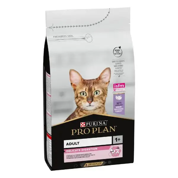Purina Pro Plan Delicate Digestion Adult 1+ con Tacchino 1,5 kg - Croccantini per gatti - immagine 1