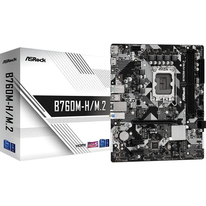 Asrock B760M-H/M.2 scheda madre Intel B760 LGA 1700 micro ATX - immagine 1