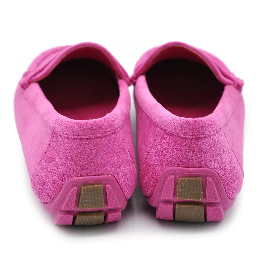 Mocassini Donna in Camoscio Sintetico, Scarpe Basse Slip On Comode e Leggere, Mocassini Classici Casual con Cuciture FT245 Bordeaux N.38 - immagine 5