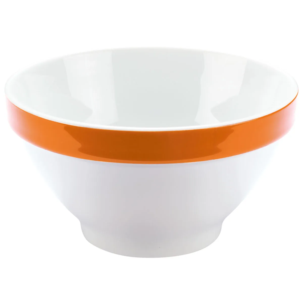 6x PULSIVA Ciotola Multi-Color; 440 ml, 13.8x7.1 cm (ØxH); bianco/arancione; 6 pz. / Pacco - immagine 1