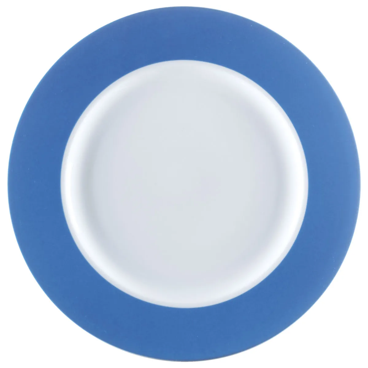 6x PULSIVA Piatto Multi-Color piano; 22.9x2.2 cm (ØxH); bianco/blu; rotonda; 6 pz. / Pacco - immagine 1