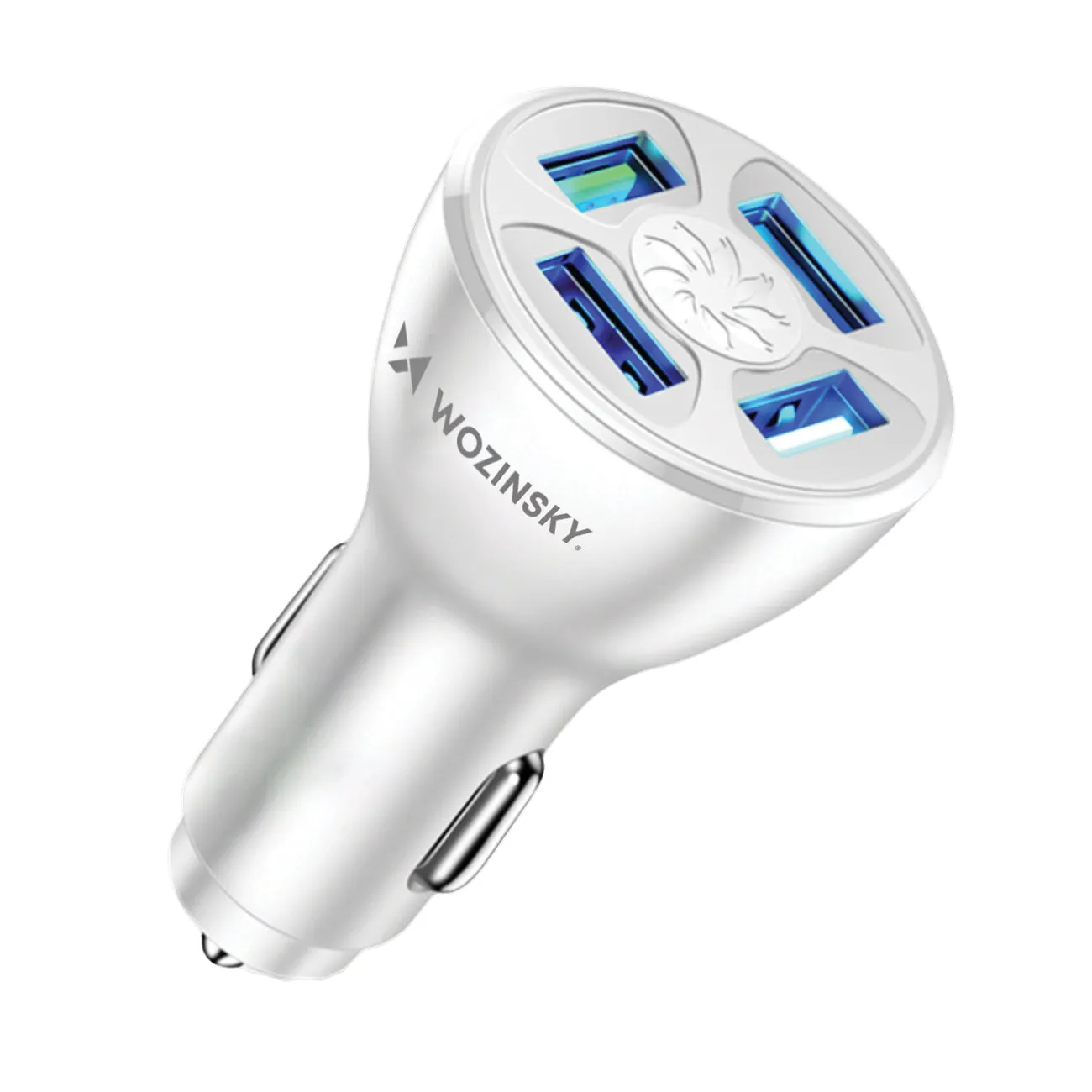 Caricabatterie da auto WZK WCCAW, 50W, 3A, 4 x USB-A, Bianco - immagine 1