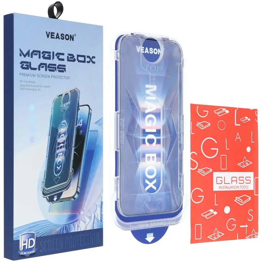 Veason Screen Protector per Apple iPhone 11/XR, vetro protetto, colla completa, 6D, nero - immagine 1