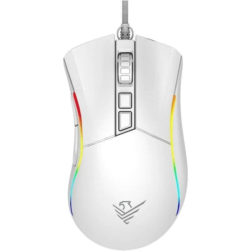 Mouse da gioco USB Phoenix Void 12000 DPI Bianco - immagine 1