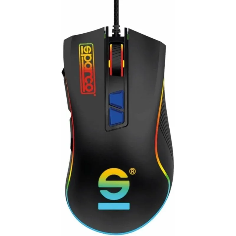 Mouse da gioco RGB cablato Sparco Line 7200DPI Nero - immagine 1