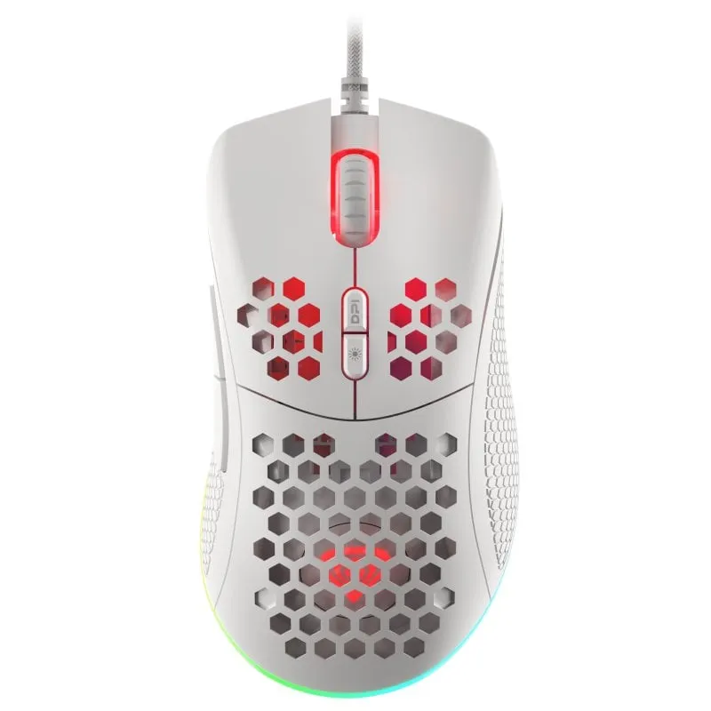 Mouse da gioco ottico Genesis Krypton 555 RGB 8000 DPI bianco - immagine 1