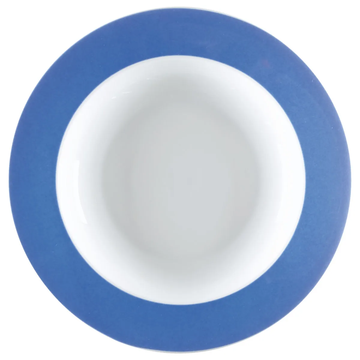 6x PULSIVA Piatto Multi-Color fondo; 350 ml, 23.5x4.6 cm (ØxH); bianco/blu; rotonda; 6 pz. / Pacco - immagine 1