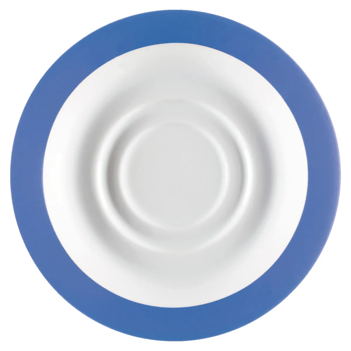 6x PULSIVA Piattino tazza cappuccino / consommè Multi-Color; 15.3x2.1 cm (ØxH); bianco/blu; rotonda; 6 pz. / Pacco - immagine 1