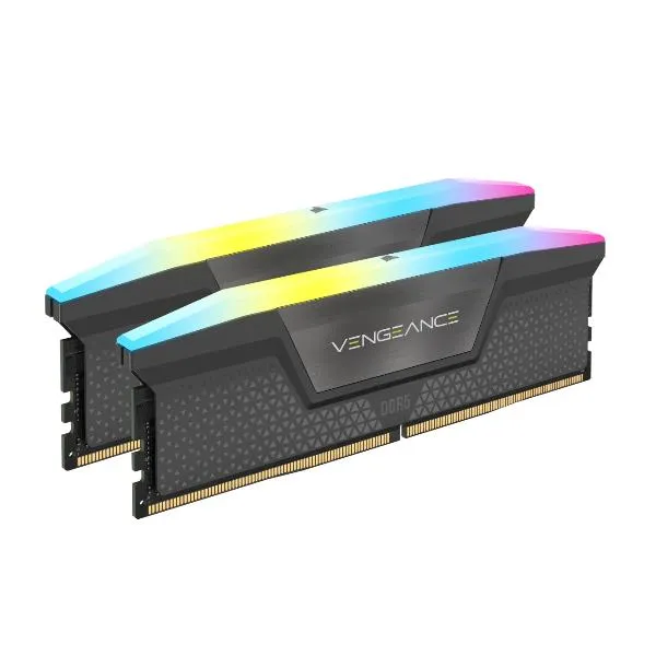 Corsair Vengeance Rgb DDR5 16GB (2 X 8GB) 6000 Intel Xmp Amd Expo - Grey CMH16GX5M2E6000Z36 - immagine 1