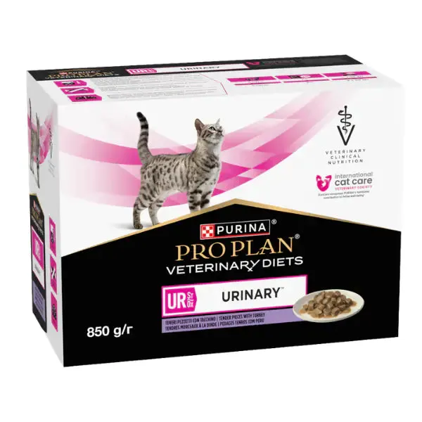 Purina Veterinary Diets UR Urinary Multipack 10x85 gr Tacchino - Dieta veterinaria per gatti - immagine 1