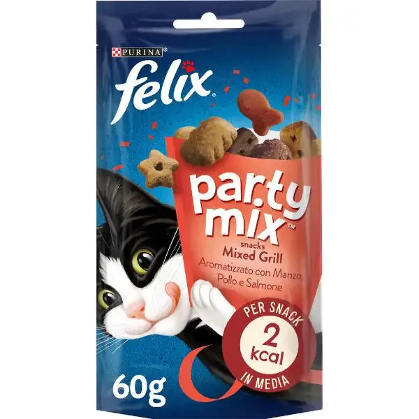 Purina Felix Party Mix Mixed Grill - manzo, pollo e salmone 60 gr - immagine 1