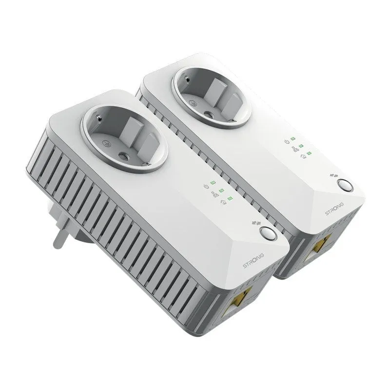 Robusto Kit di 2 Adattatori Powerline 600 Mbit/s - immagine 1