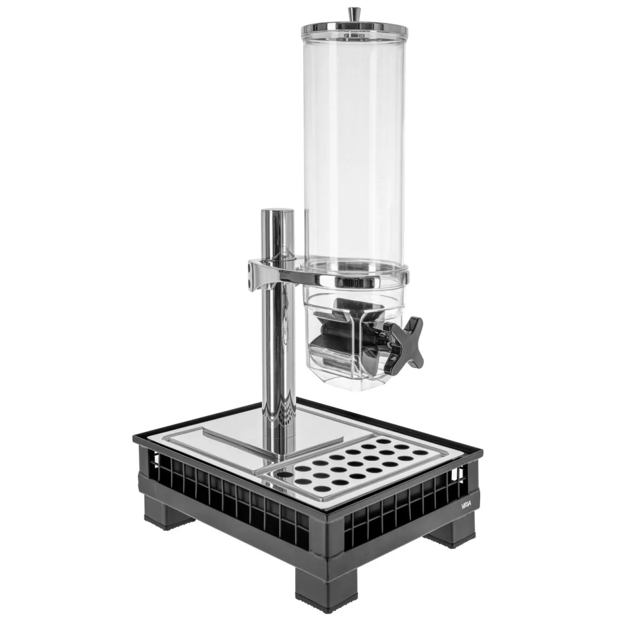 VEGA Dispenser cereali Portland singolo, GN 1/2, 4l; GN 1/2, 35.2x29x67.2 cm (LxLxH); antracite/trasparente; rettangolare - immagine 1